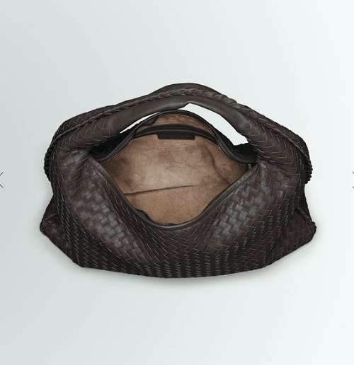 Bottega Veneta Nappa Hobo Lambskin Bag 5091 dark brown